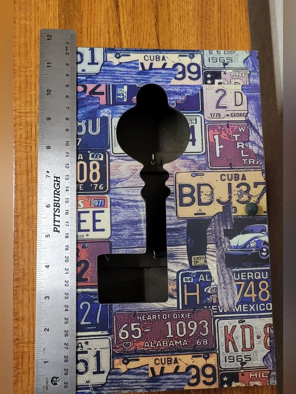 Key Holder Box - Decorative License Plate. Wall Mount